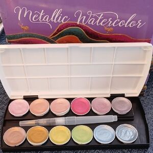 Metallic Watercolor Paint Palette